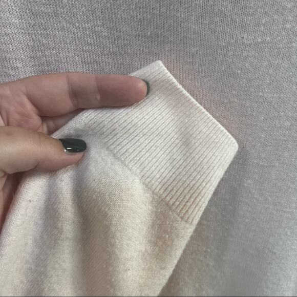 Studio Works Soft Pink High Neckline Sweater Women's Size Large Modest - Picture 4 of 7